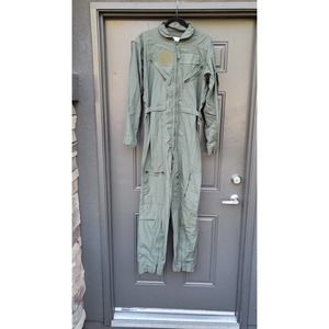 Olive Green Men’s Flight Coverall Jumpsuit